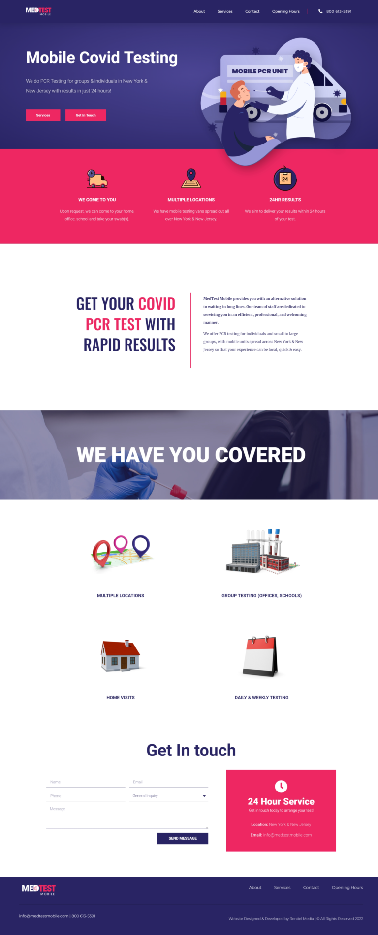 MedTest Mobile - Home Page