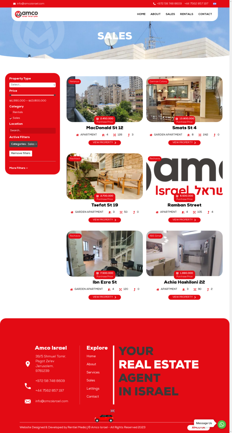 Amco Israel - Sales Page