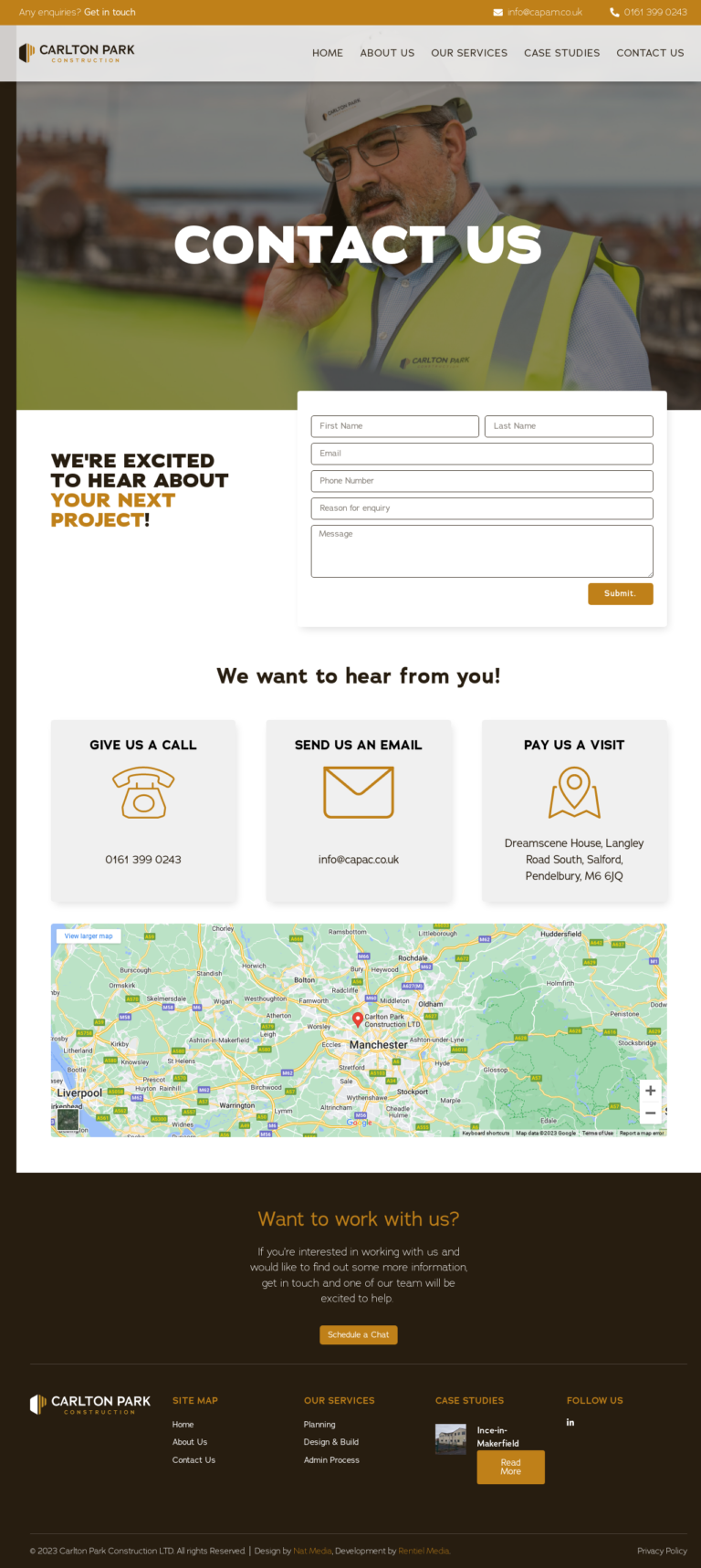 Carlton Park - Contact Page